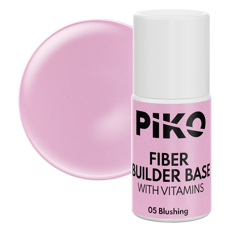 Base Coat, Fiber Builder Base cu Vitamine, Piko, 7 ml, 05 Blushing