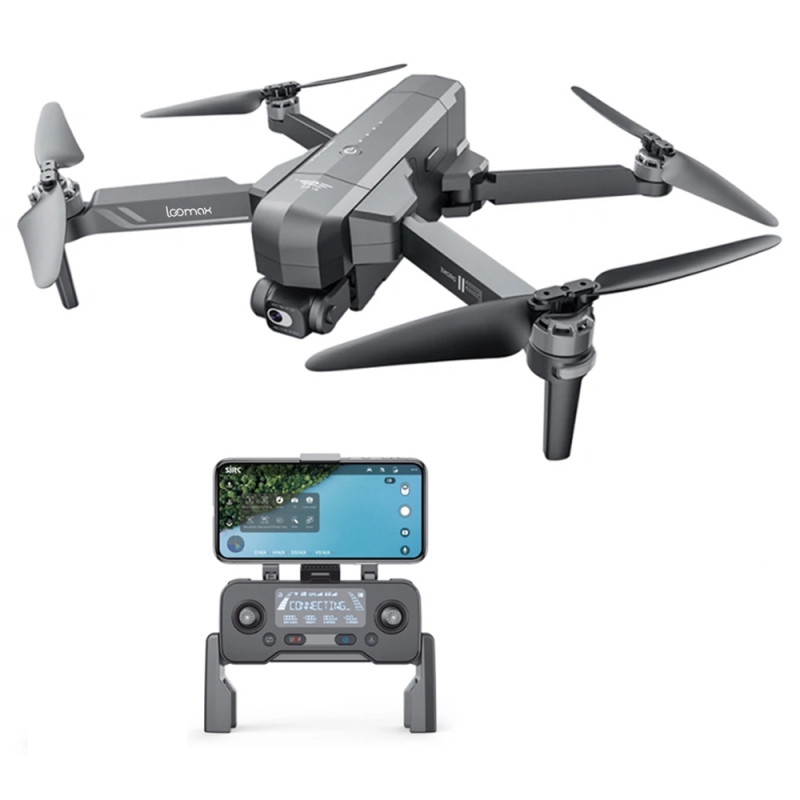 Drona Loomax F11S , Camera Ultra HD 4K PRO, Gimbal Electronic Cu 2-Axe, 3 Km, GPS, Timp de zbor 25 min, Rezistenta la vant, Pliabila, Geanta de transport