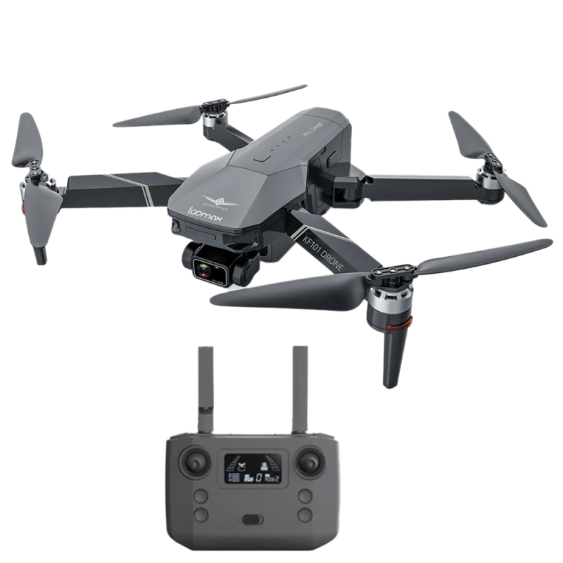 Drona Loomax KF101, Camera Ultra HD 4K , Gimbal Electronic Cu 3-Axe, Zbor 25 Min, 3 Km, GPS, Rezistenta la vant, Pliabila, Geanta de transport