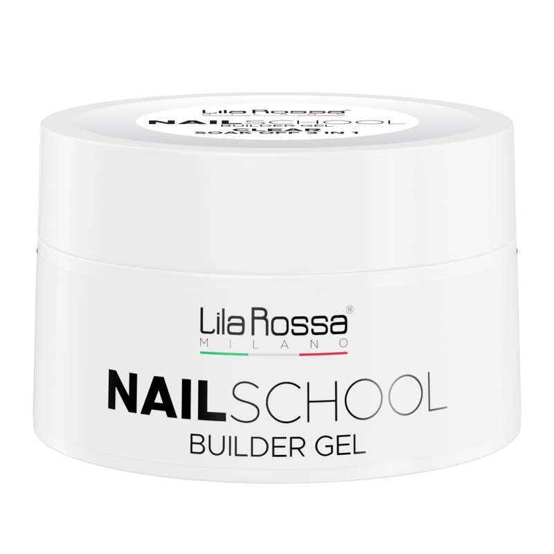 Gel constructie Lila Rossa Nailschool, 30 g, soak off 3 in 1 clear - 1 | YEO