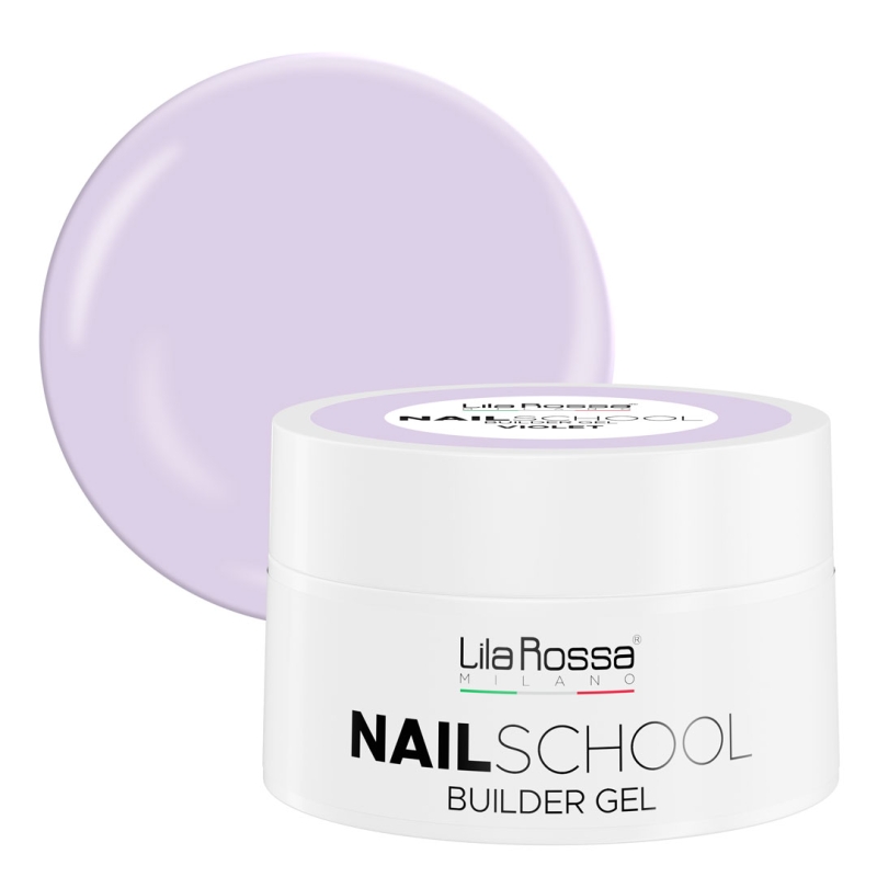 Gel de constructie Lila Rossa NailSchool, 100 g, Violet