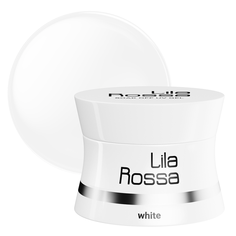 Gel UV de constructie Lila Rossa, Soak off, 15g, Milky White