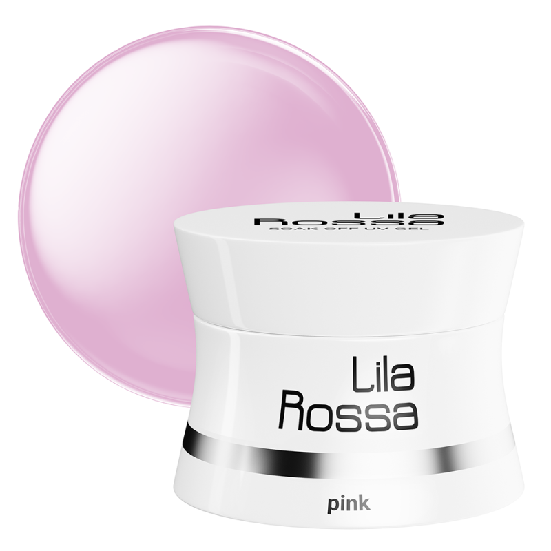 Gel UV de constructie Lila Rossa, Soak off, 15g, Pink