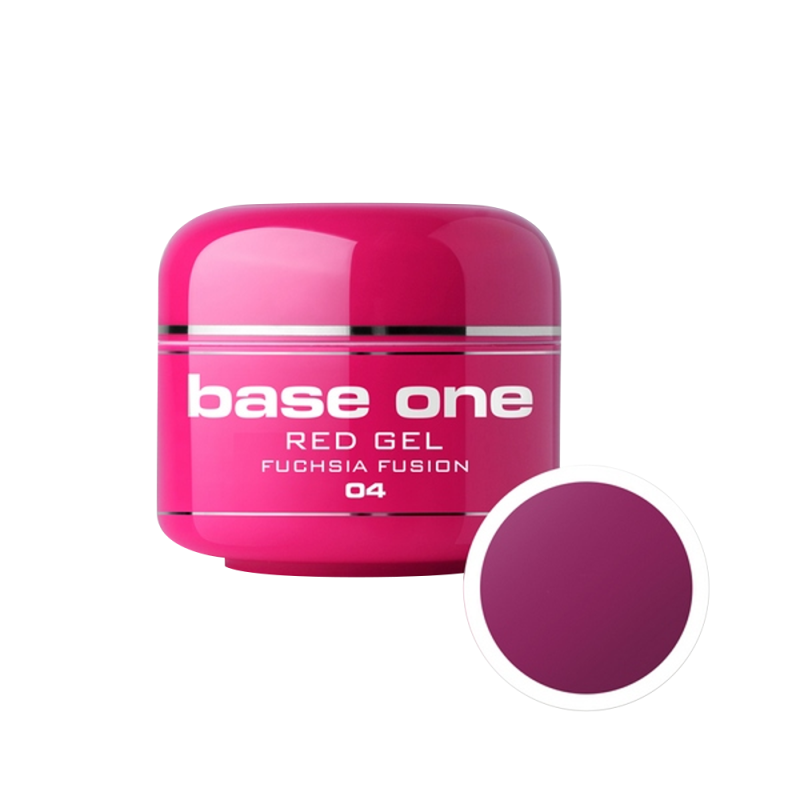 Gel UV color Base One, Red, fushia fusion 04, 5 g