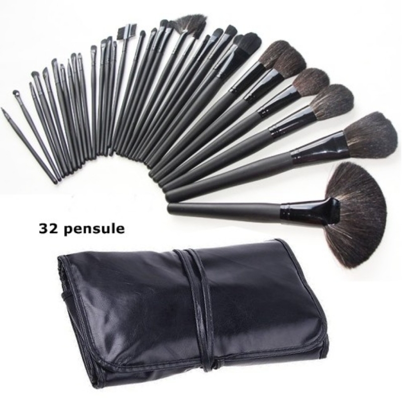 Set pensule makeup Megaga, 32 buc