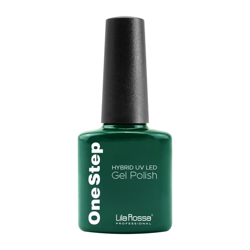 Oja semipermanenta, Lila Rossa, OneStep, 3 in 1, 077 dark green, 7 ml