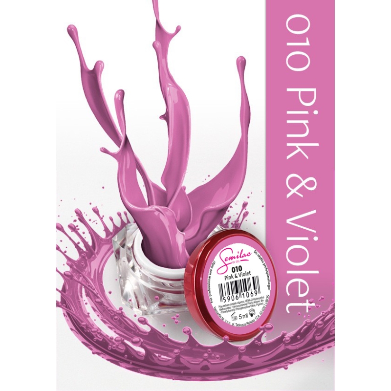 Gel uv color Semilac, pink & violet 010
