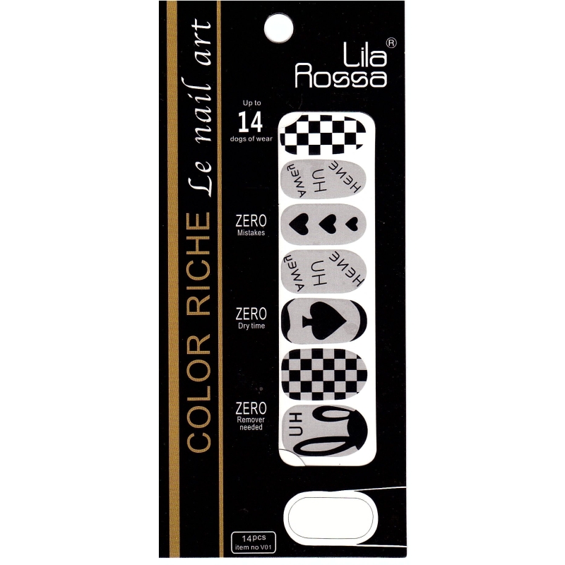 Sticker pentru unghii nail art, Lila Rossa, 14 in 1, nr 17