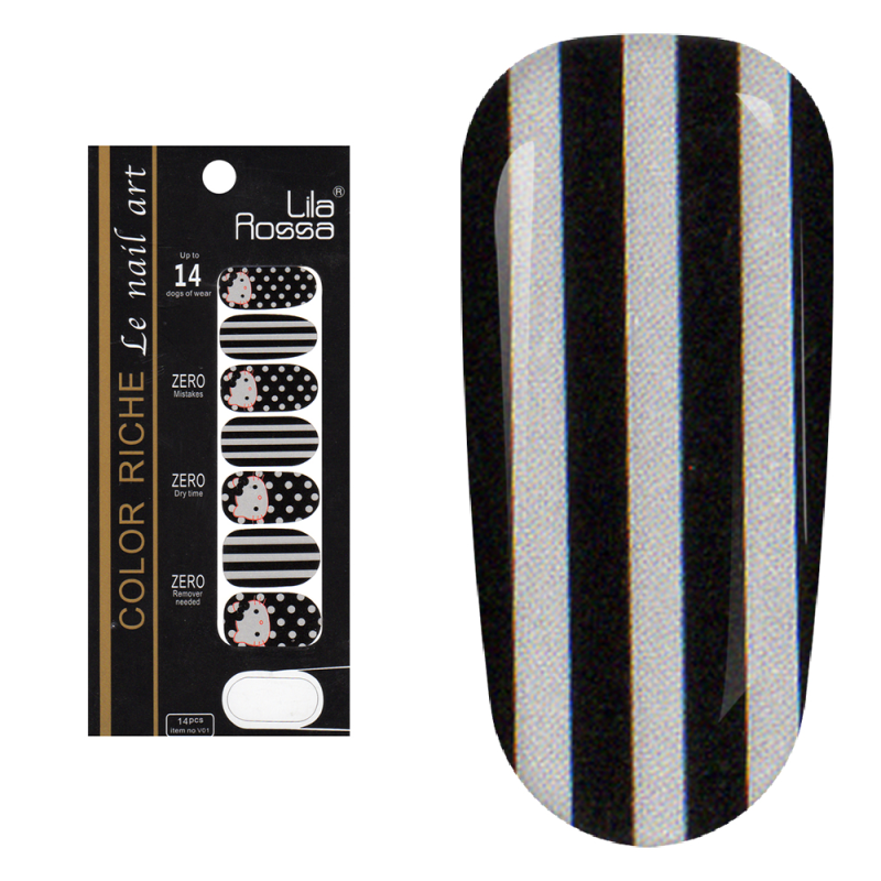 Sticker pentru unghii nail art, Lila Rossa, 14 in 1, nr 8