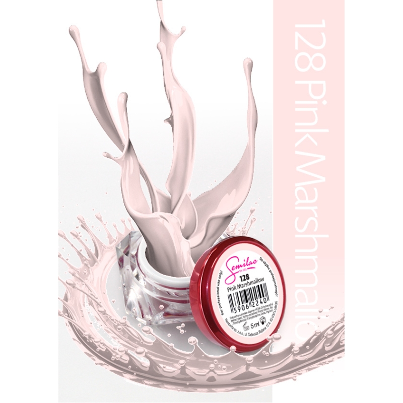 Gel uv color Semilac, pink marshmallow 128