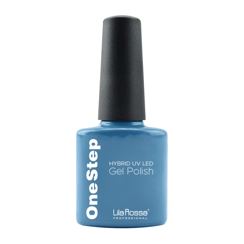 Oja semipermanenta, Lila Rossa, OneStep, 3 in 1, 124 steel blue, 7 ml