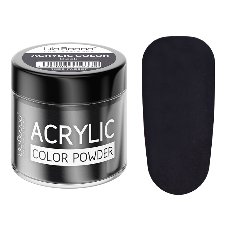 Pudra acrilica color, Lila Rossa, Black, 7 g