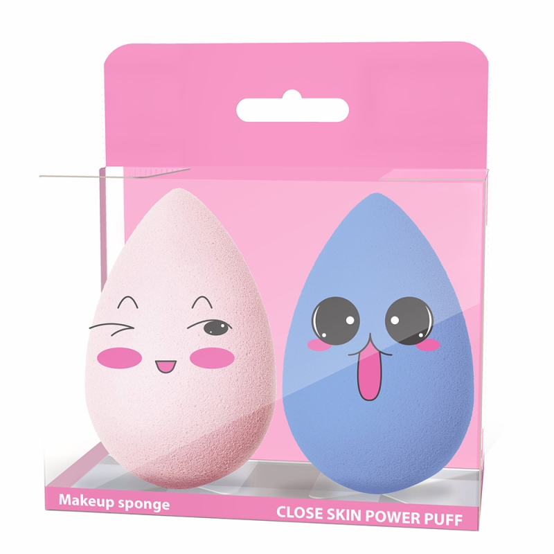 Set bureti Beauty Blender, Lila Rossa, tip ou, pentru aplicarea fondului de ten, blue, 2 buc