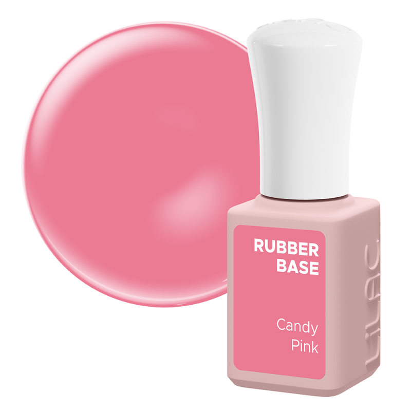 Oja semipermanenta Lilac Rubber Base Candy Pink, 6 g