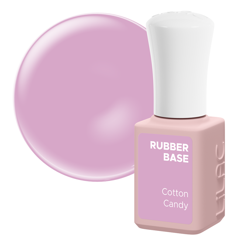 Oja semipermanenta Lilac Rubber Base Cotton Candy, 6 g