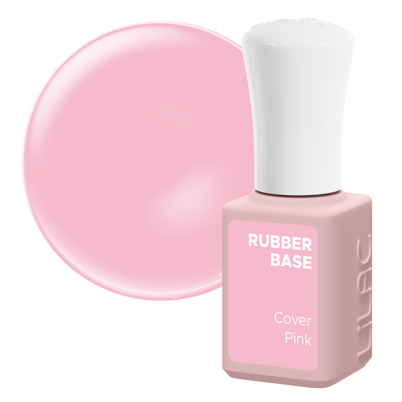 Oja semipermanenta Lilac Rubber Base Cover Pink, 6 g